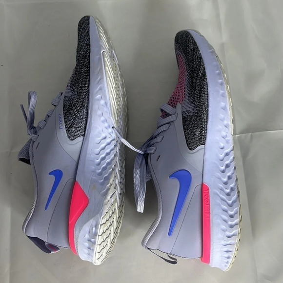 NIKE Odyssey React 2 Flyknit React Running Shoe Purple Lightweight Sneaker 6 - Picture 6 of 13